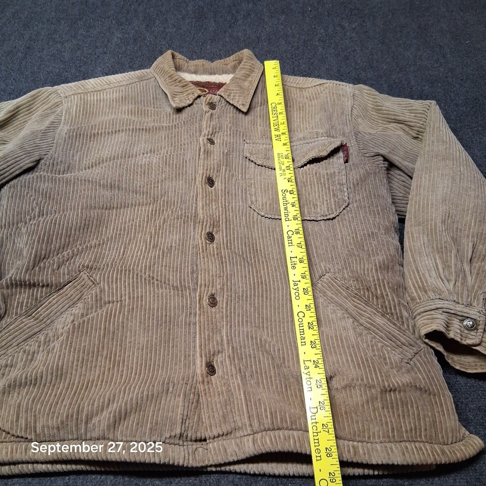 Vintage‎ No Fear Corduroy Sherpa Lined JAcket Size XL Brown Faded - Picture 4 of 10